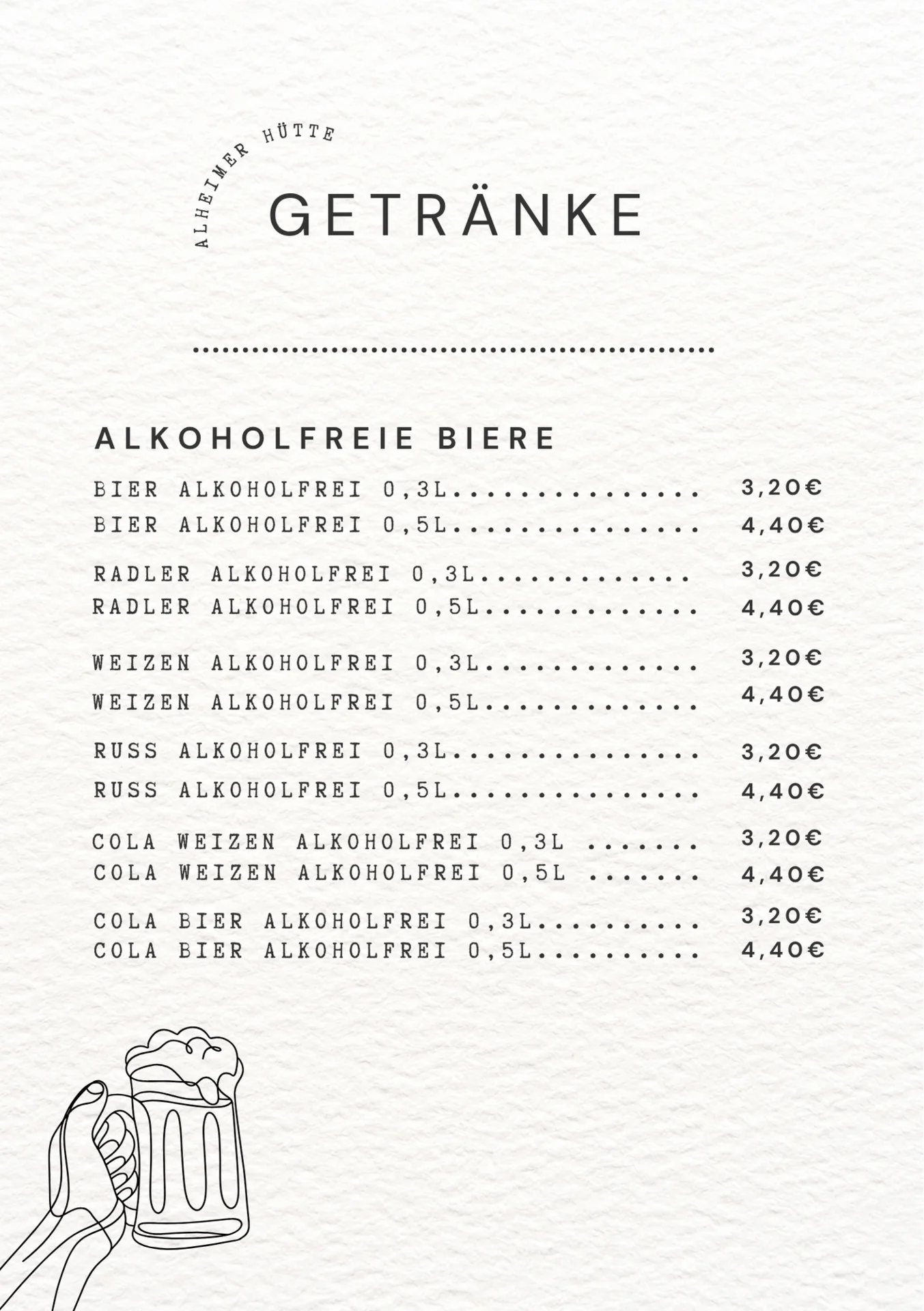 Speisekarte 20260719