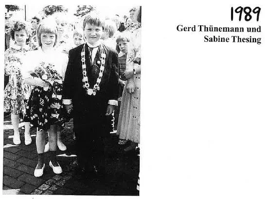 1989: König Gerd Thünemann und Königin Sabine Thesing
