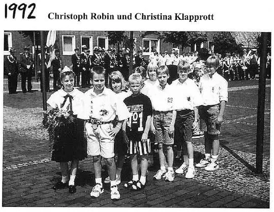 1992: König Christoph Robin und Königin Christina Klapprott