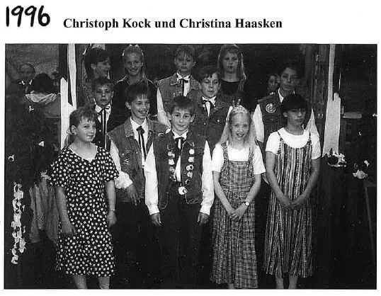 1996: König Christoph Kock und Königin Christina Haasken