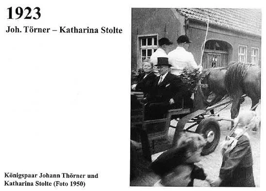 1923: König Johann Thörner und Königin Katharina Stolte