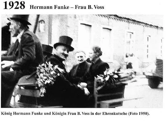  1928: König Hermann Funke und Königin B. Voss
