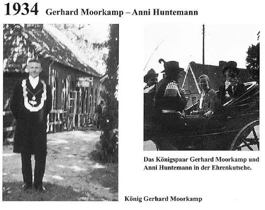  1934: König Gerhard Moorkamp und Königin Anni Huntemann