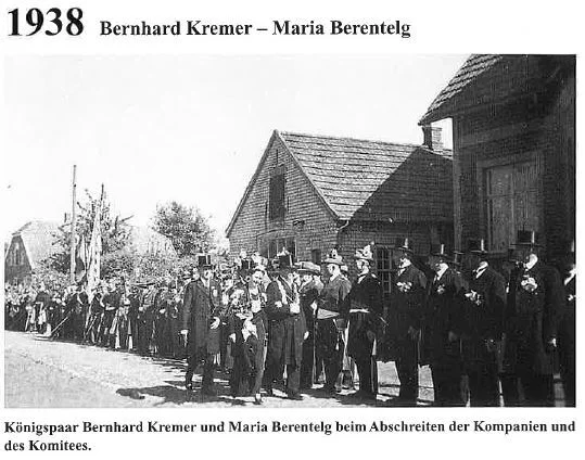  1938: König Bernhard Kremer und Königin Maria Berentelg