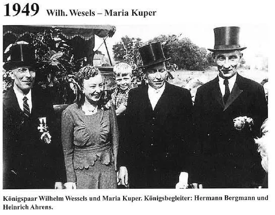  1949: König Wilhelm Wessels und Königin Maria Kuper