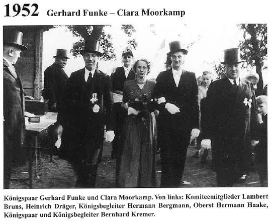  1952: König Gerhard Funke und Königin Clara Moorkamp