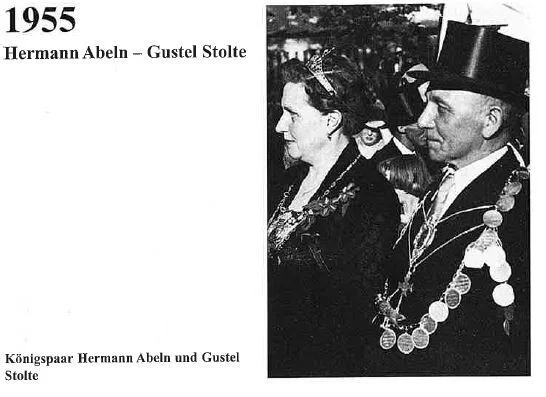  1955: König Hermann Abeln und Königin Gustel Stolte