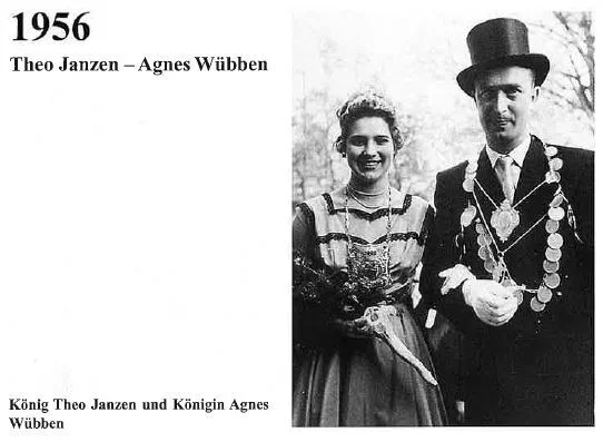  1956: König Theo Janzen und Königin Agnes Wübben