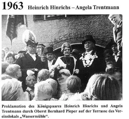  1963: König Heinrich Hinrichs und Königin Angela Trentmann