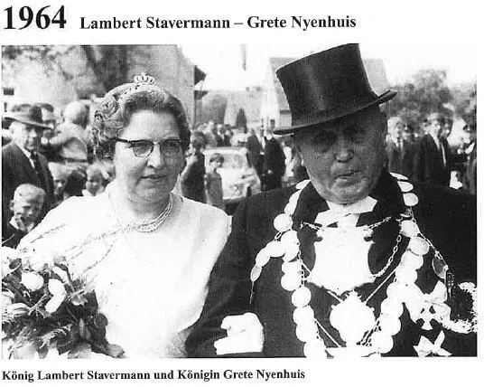  1964: König Lambert Stavermann und Königin Grete Nyenhuis