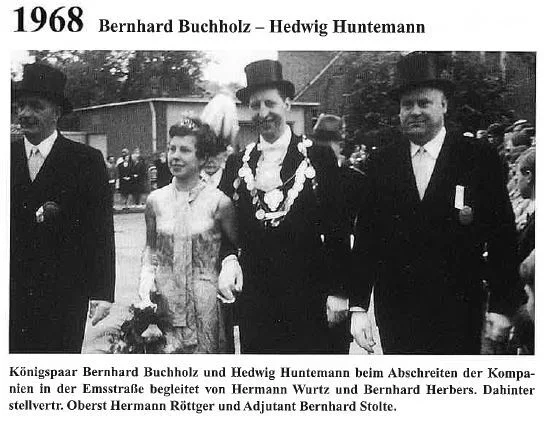  1968: König Bernhard Buchholz und Königin Huntemann
