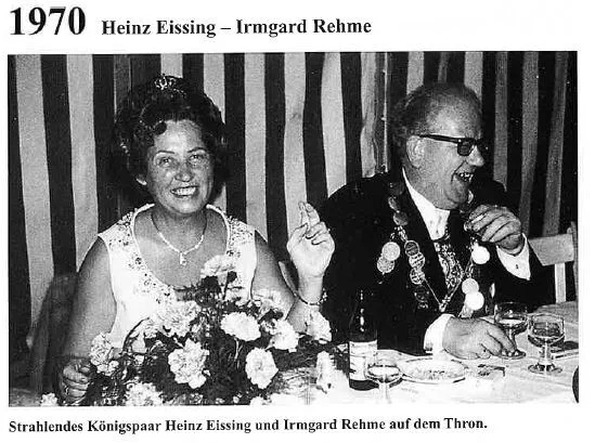  1970: König Heinz Eissing und Königin Irmgard Rehme