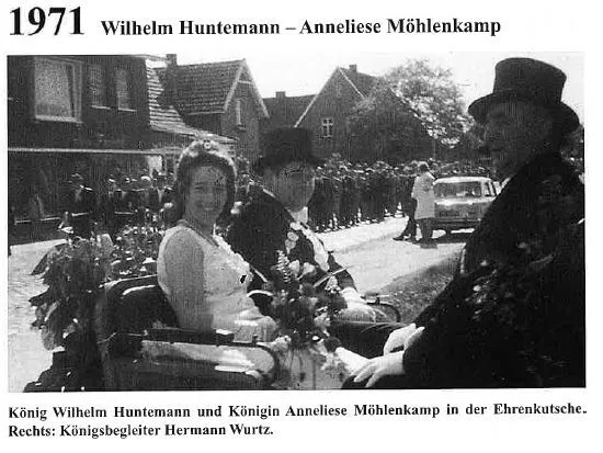  1971: König Wilhelm Huntemann und Königin Anneliese Möhlemkamp