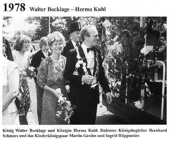  1978: König Walter Bocklage und Königin Herma Kuhl