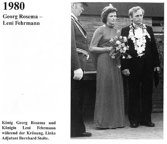  1980: König Georg Rosema und Königin Leni Fehrmann