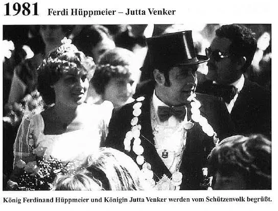  1981: König Ferdi Hüppmeier und Königin Jutta Venker