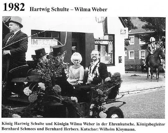  1982: König Hartwig Schulte und Königin Wilma Weber