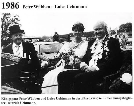  1986: König Peter Wübben und Königin Luise Uchtmann