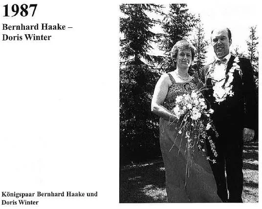  1987: König Bernhard Haake und Königin Doris Winter