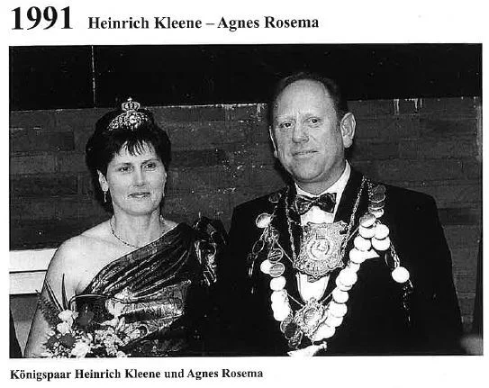  1991: König Heinrich Kleene und Königin Agnes Rosema