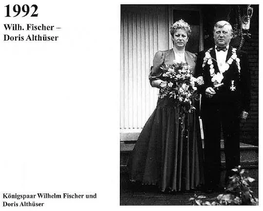  1992: König Wilhelm Fischer und Königin Doris Althüser