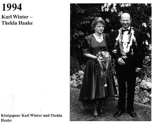  1994: König Karl Winter und Königin Thekla Haake