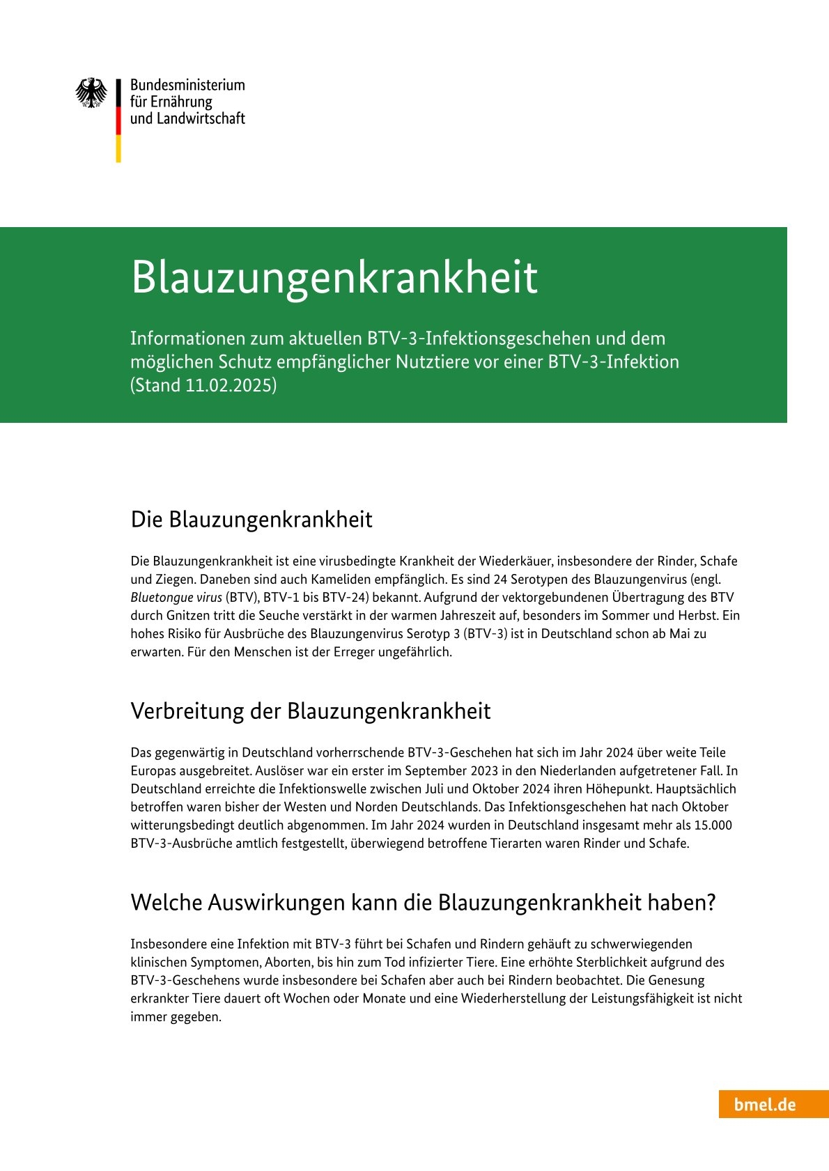 BMLE Merkblatt Blauzungenkrankheit