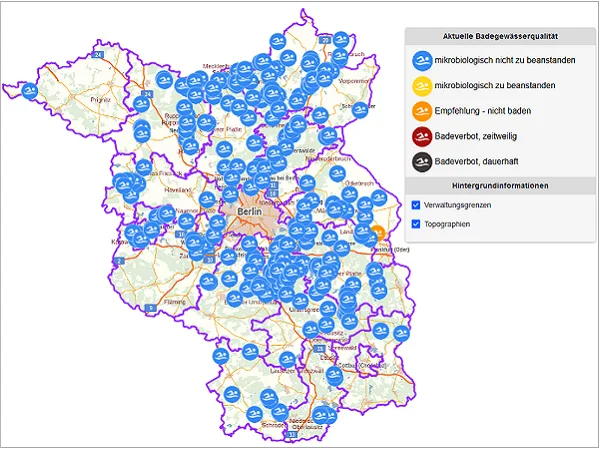 MLEUV-badestellenkarte Land Brandenburg