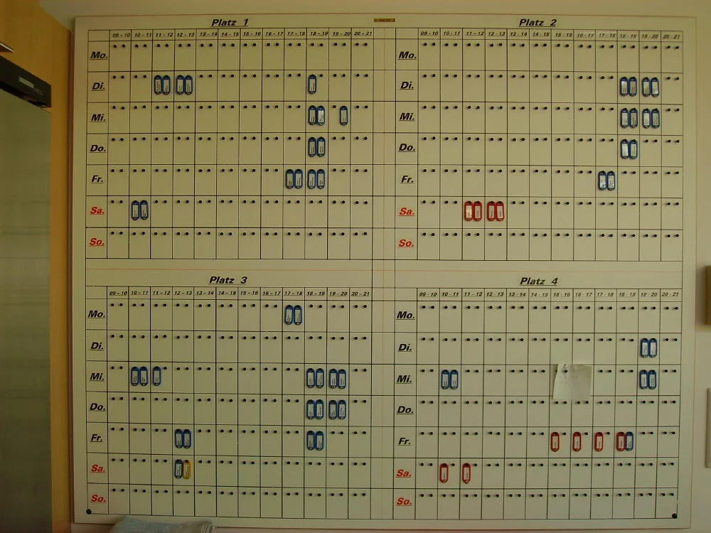 Reservierungstafel