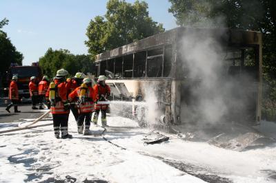 Brand eines Linienbusses bei Bad Münder