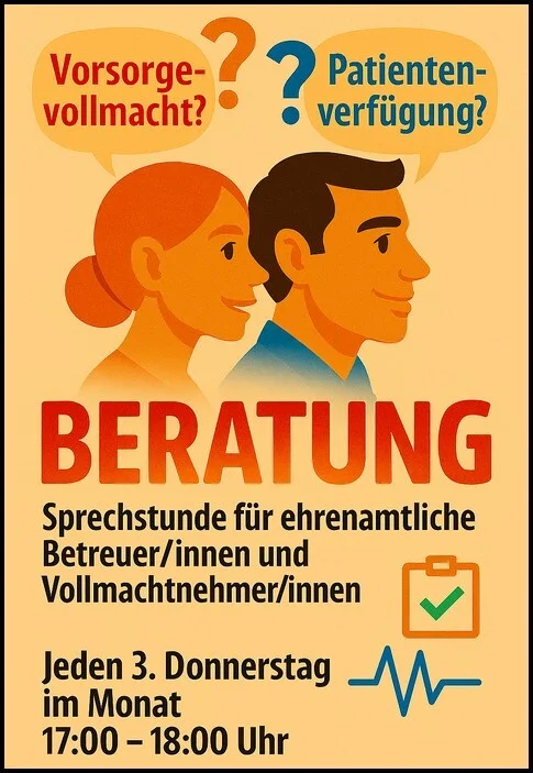 Beratungsangebot für ehrenamtlicher Betreuer und Vollmachtnehmer
