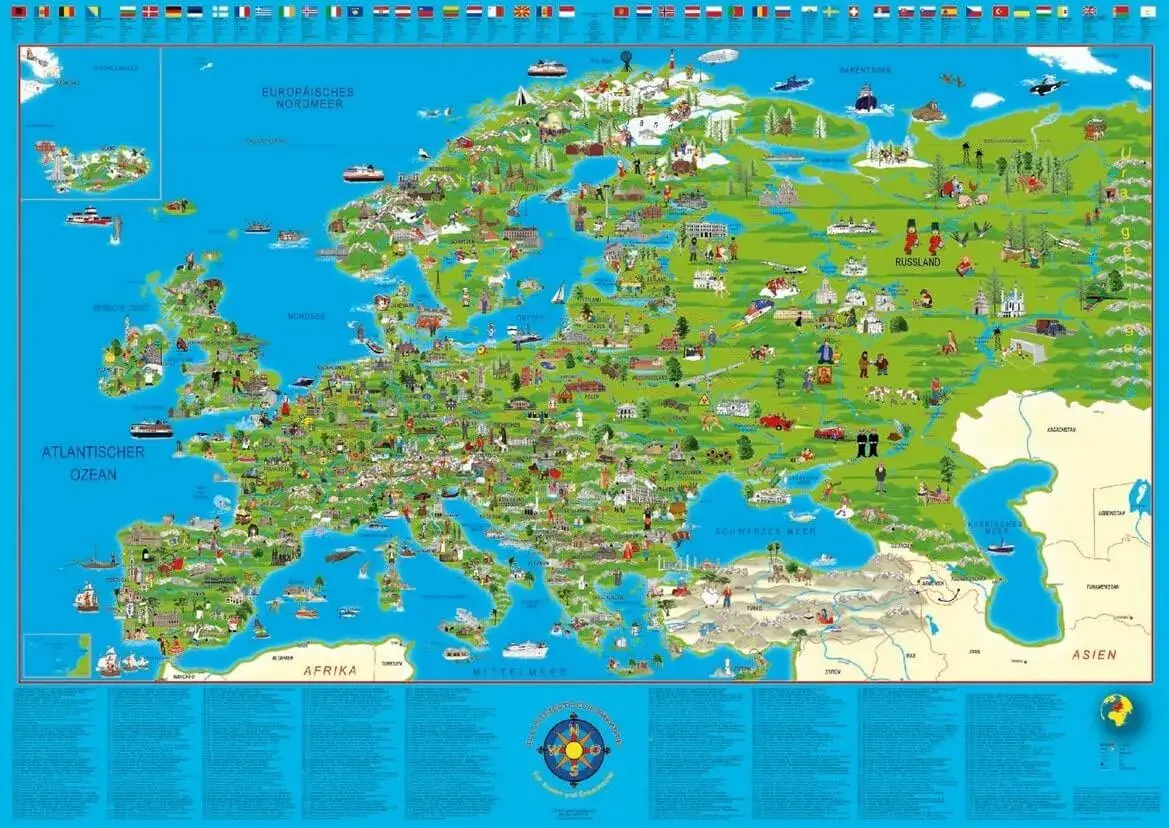 Entdecker-Karte Europa