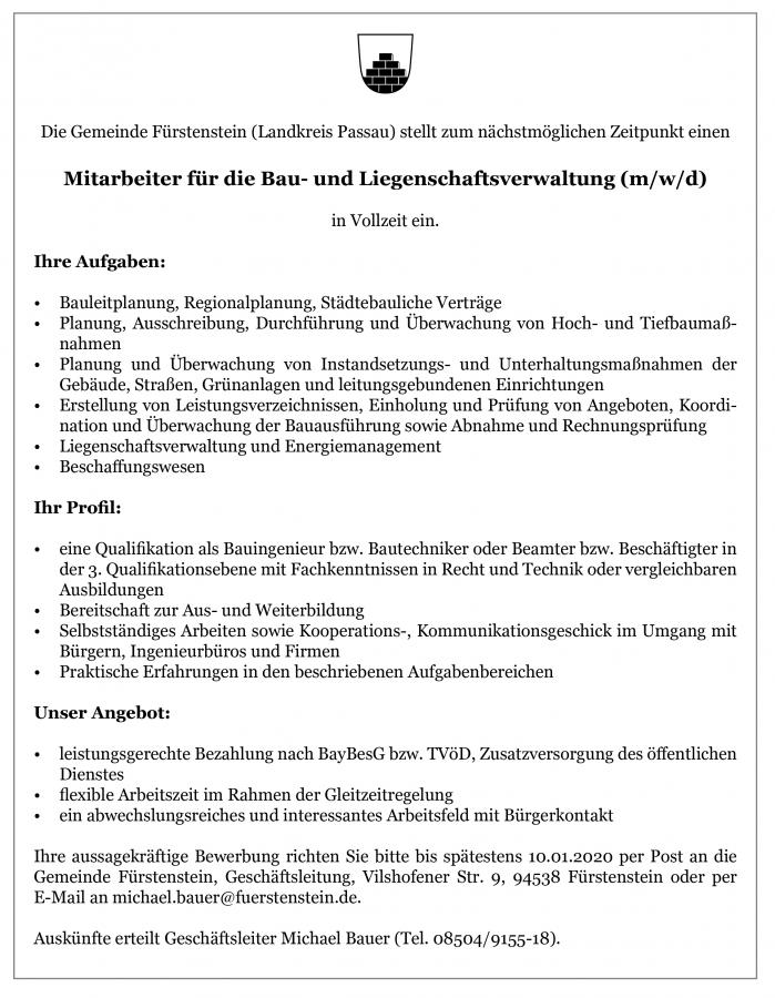 Stellenausschreibung Stellenausschreibung