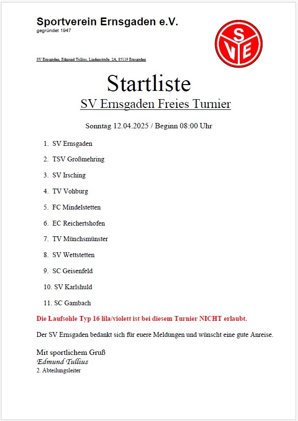 Freies Turnier 12 04 2025