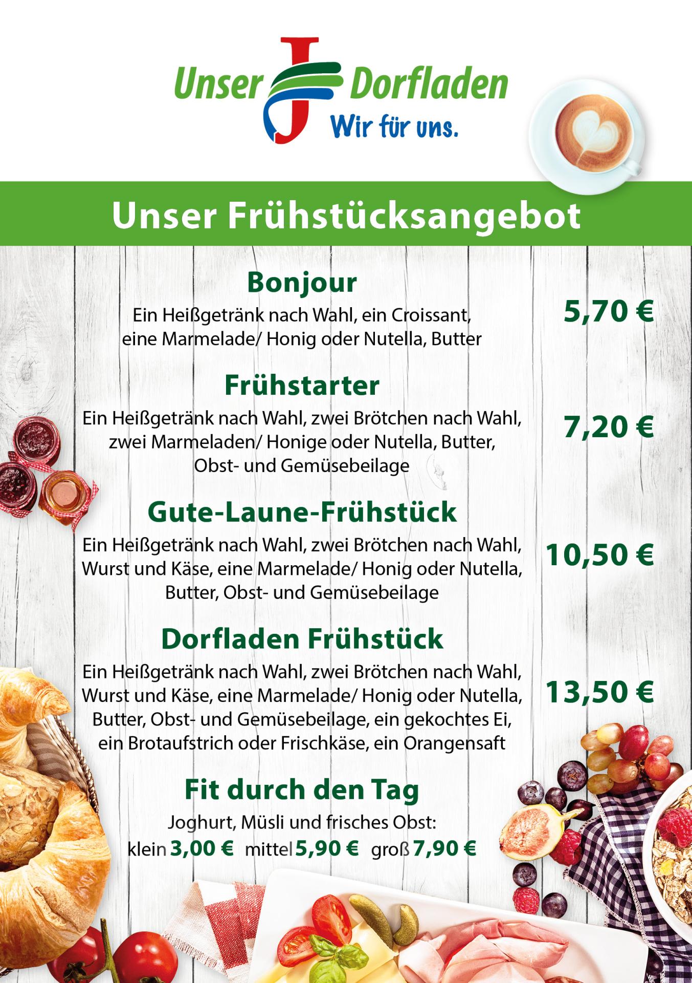 Frühstückskarte