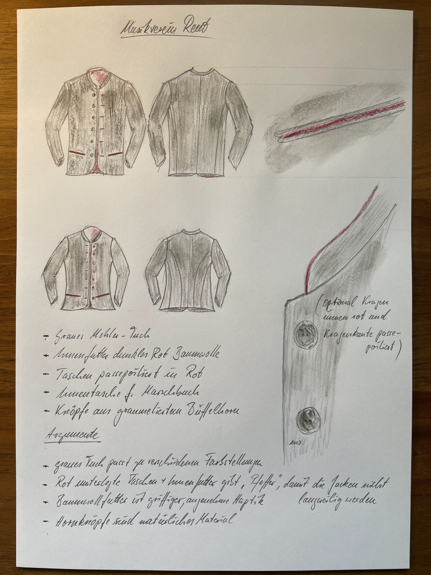Skizze von der Tracht