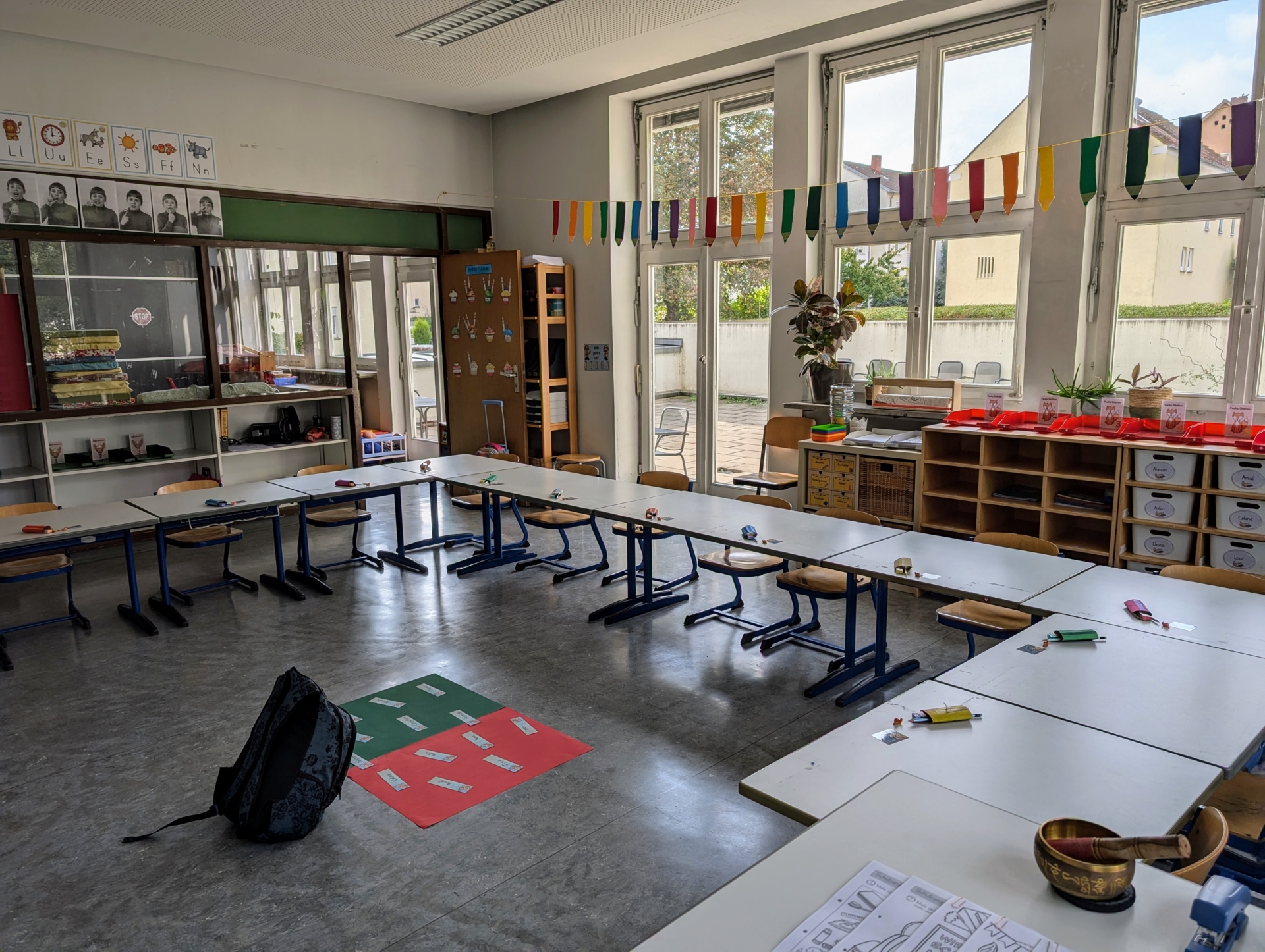 Das Klassenzimmer der Schneckenklasse wartet schon