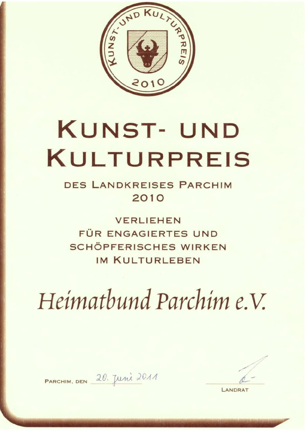 Kulturpreis 2010