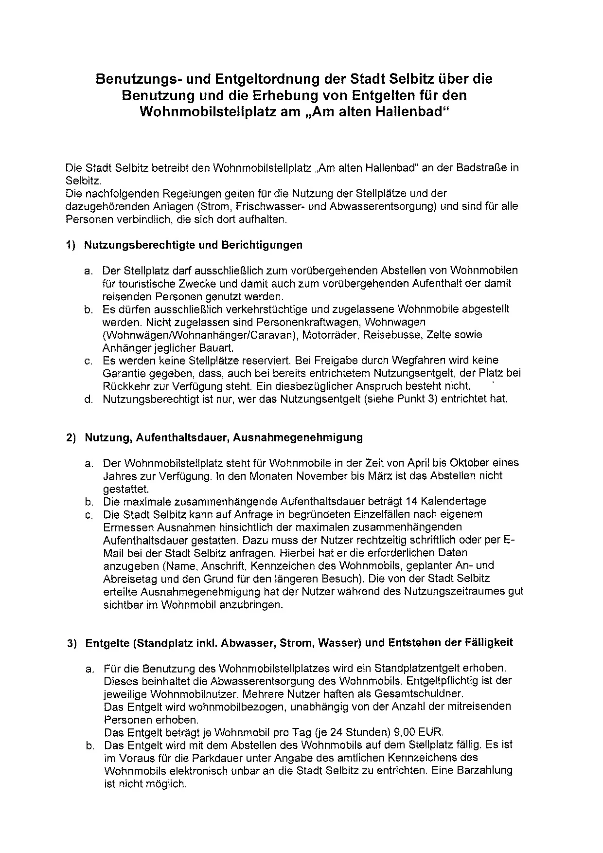 Wohnmobilstellplatz