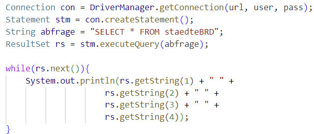 Java und SQL