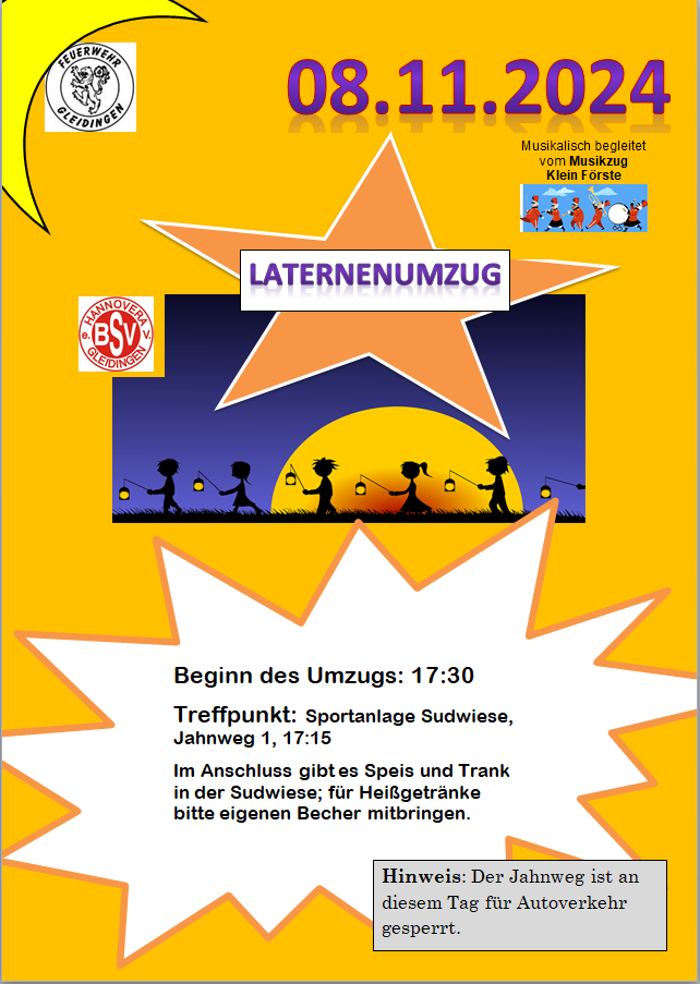 Plakat Laternenumzug 24