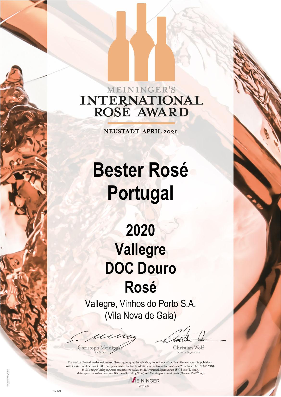 Meiningers International Rosé Award Vallegre Rosé 2020