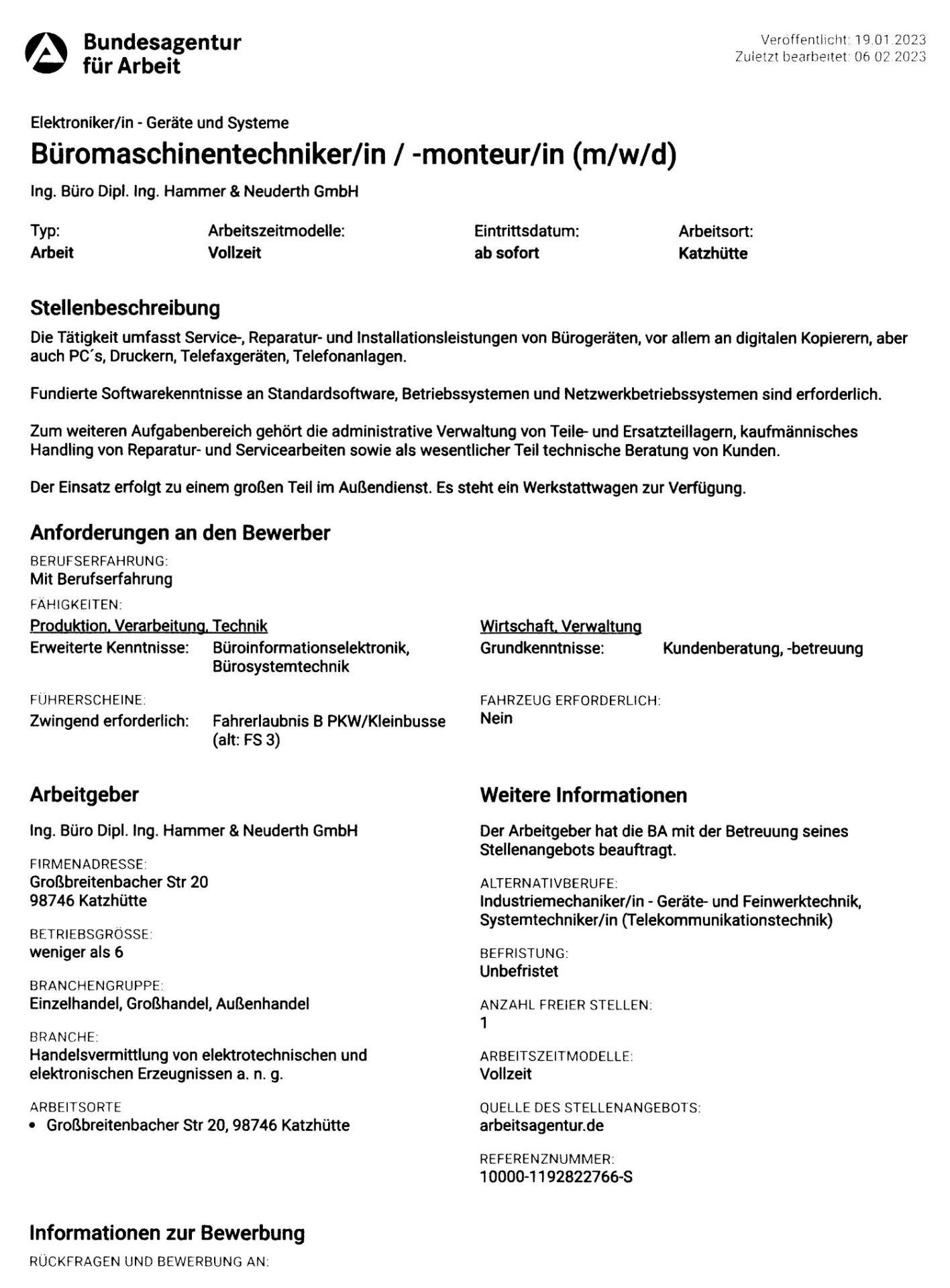 Büromaschinentechniker