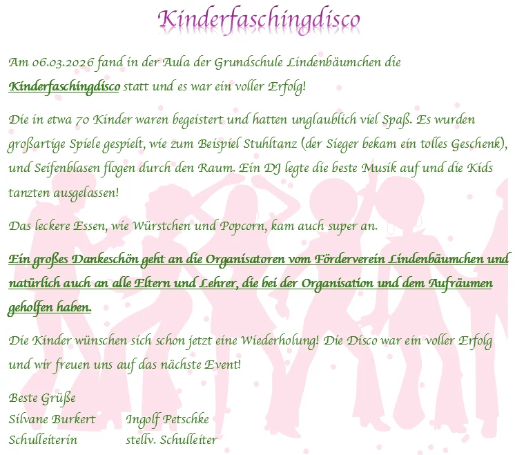 Kinderfaschingdisco 06.03.2026