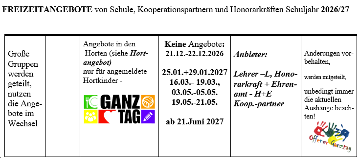 Ganztagsangebote