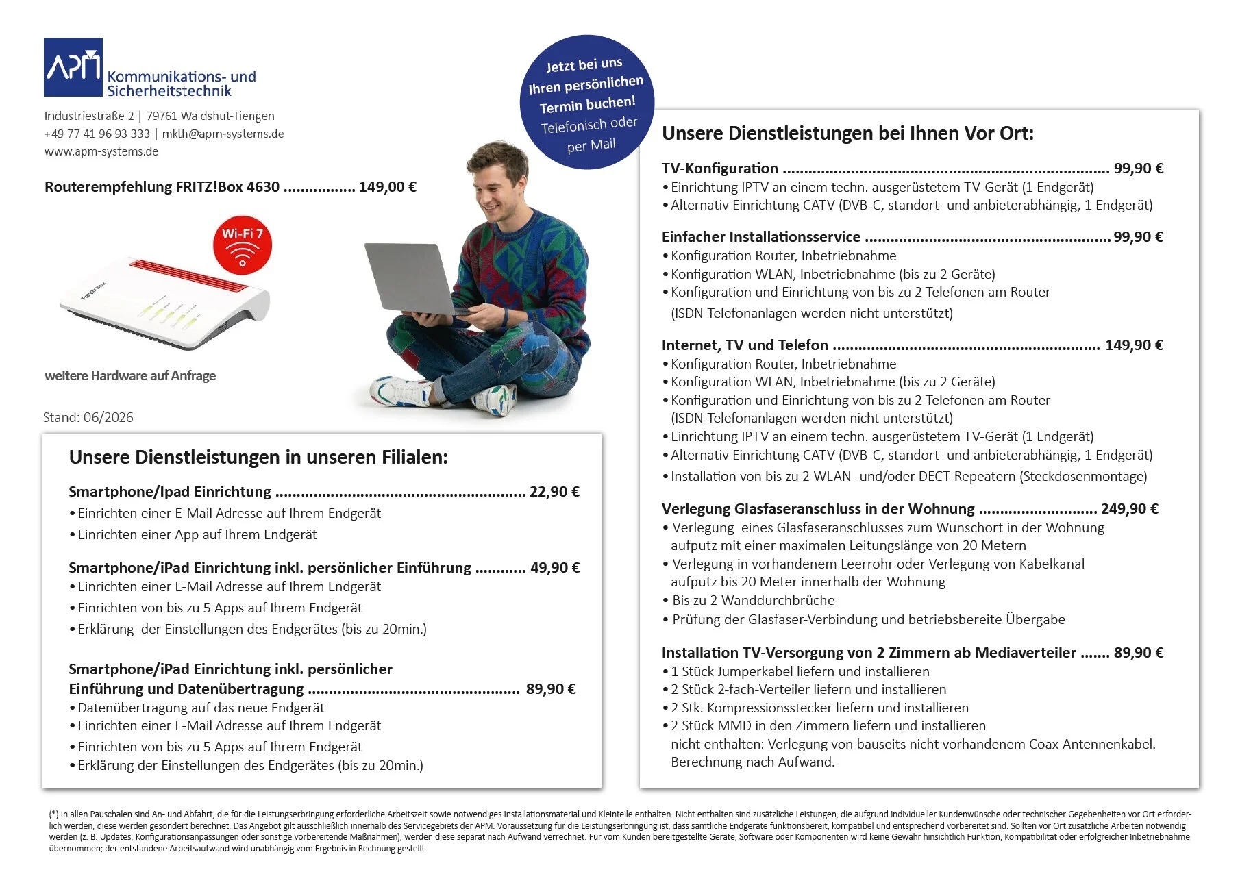 Preisliste APM mit Routerempfehlung MKTH