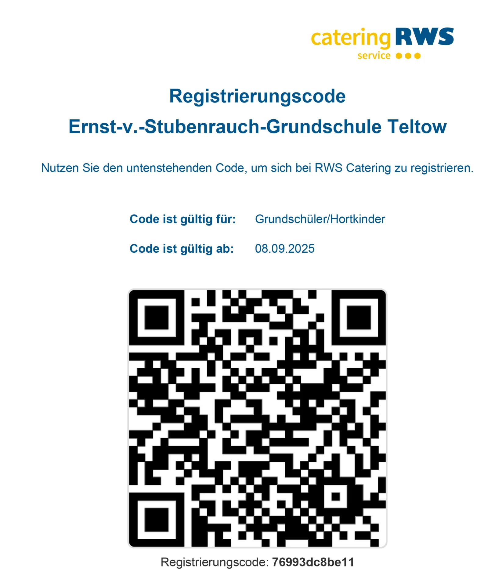 Registrierungscode Stuebenrauch Egerstraße