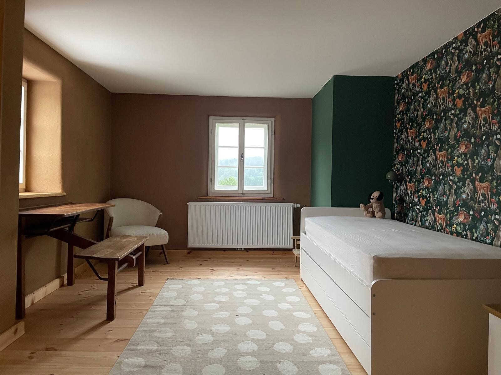 Kinderzimmer mit Aufbettung