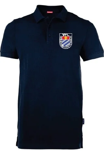 HRM501-HerrenDamen Polo Shirt Navy_Logo-bunt