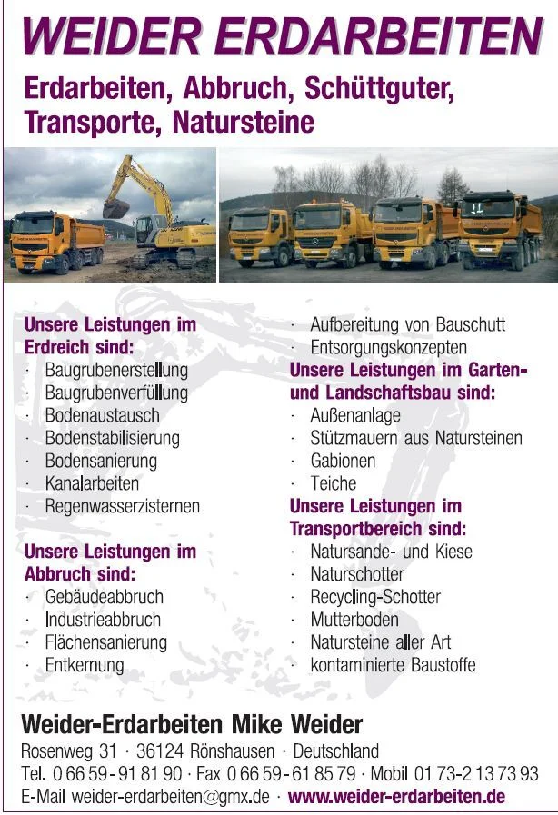 Weider-Erdarbeiten